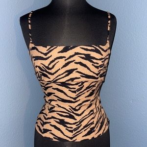 Reformation Tiger Print Top Size 6